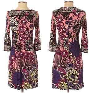 Ali Ro Multicolored Floral Shift Dress